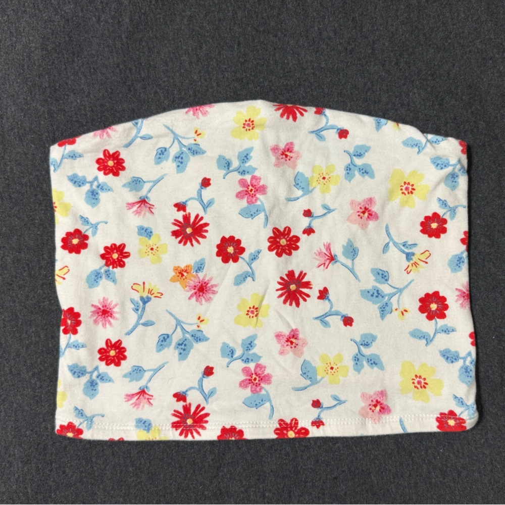 Floral Print Tube Top